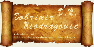 Dobrimir Miodragović vizit kartica